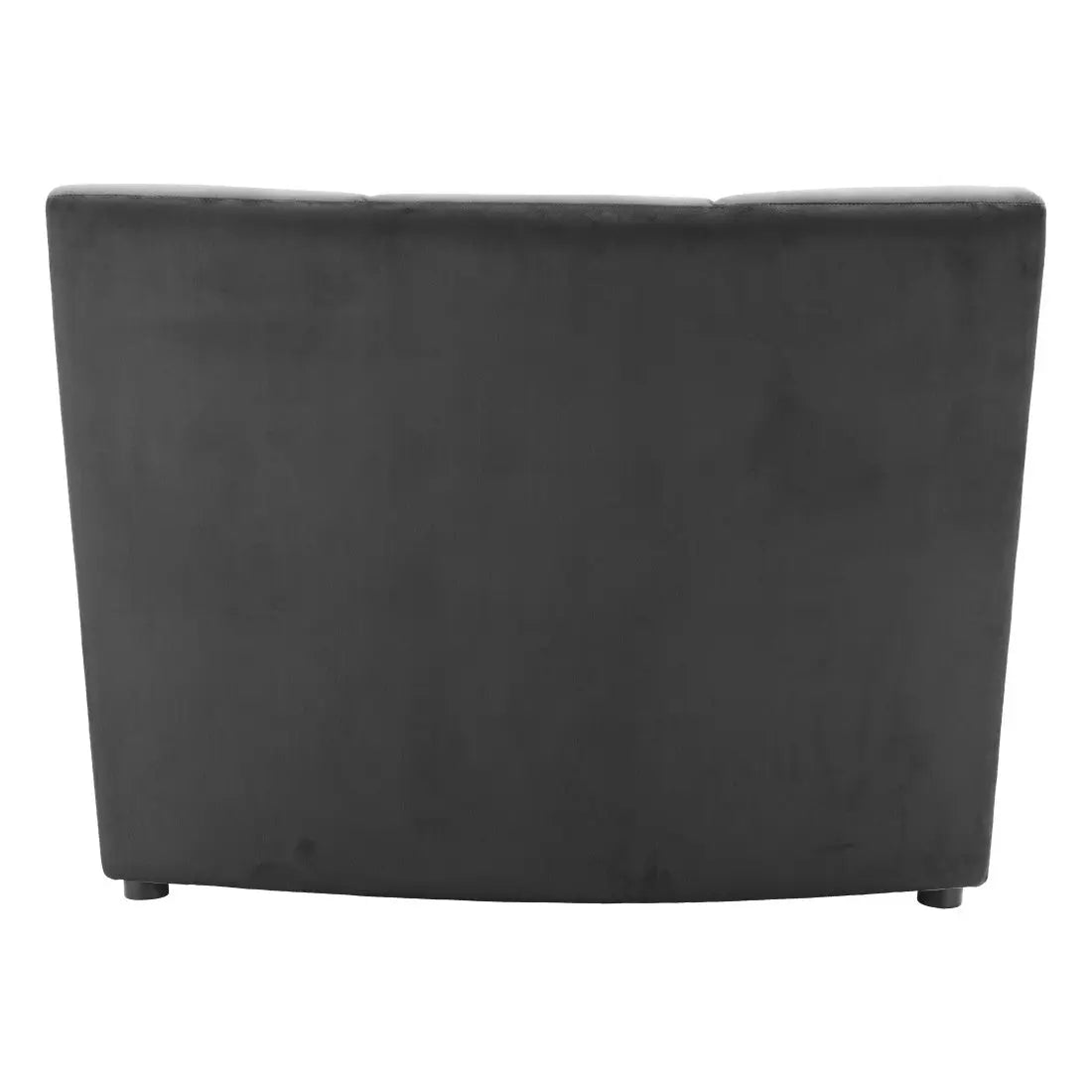 42" Black Velvet Modular Sofa Homeroots Living Room