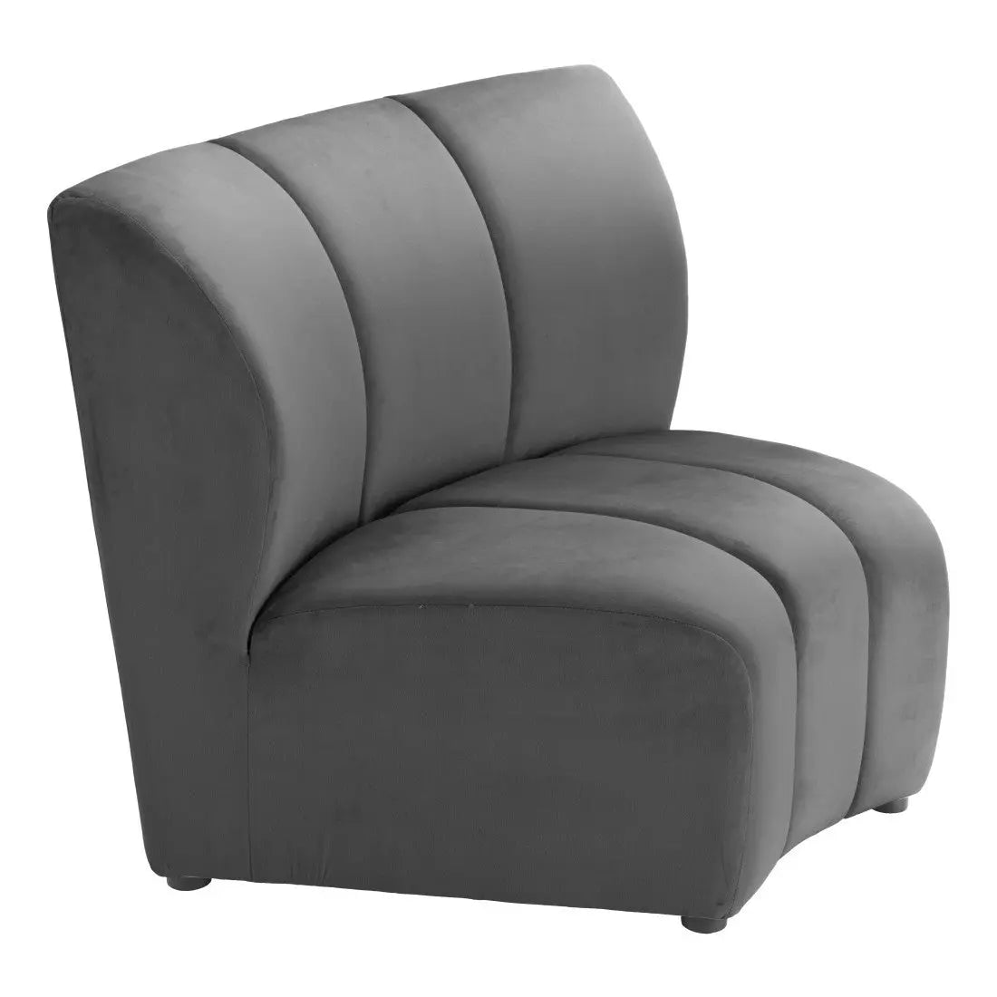 42" Black Velvet Modular Sofa Homeroots Living Room