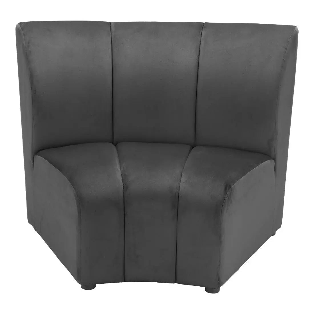 42" Black Velvet Modular Sofa Homeroots Living Room