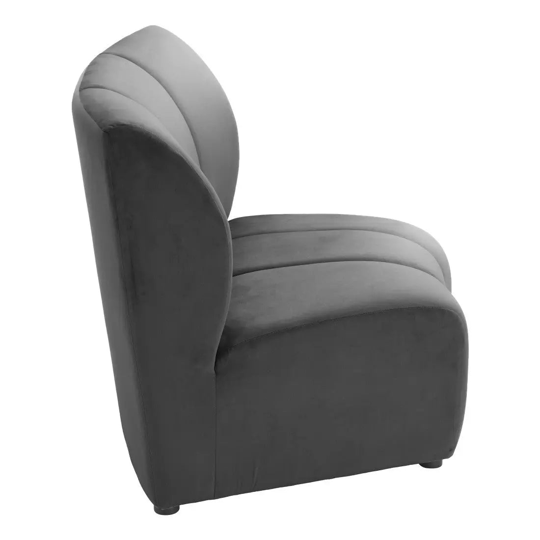 42" Black Velvet Modular Sofa Homeroots Living Room
