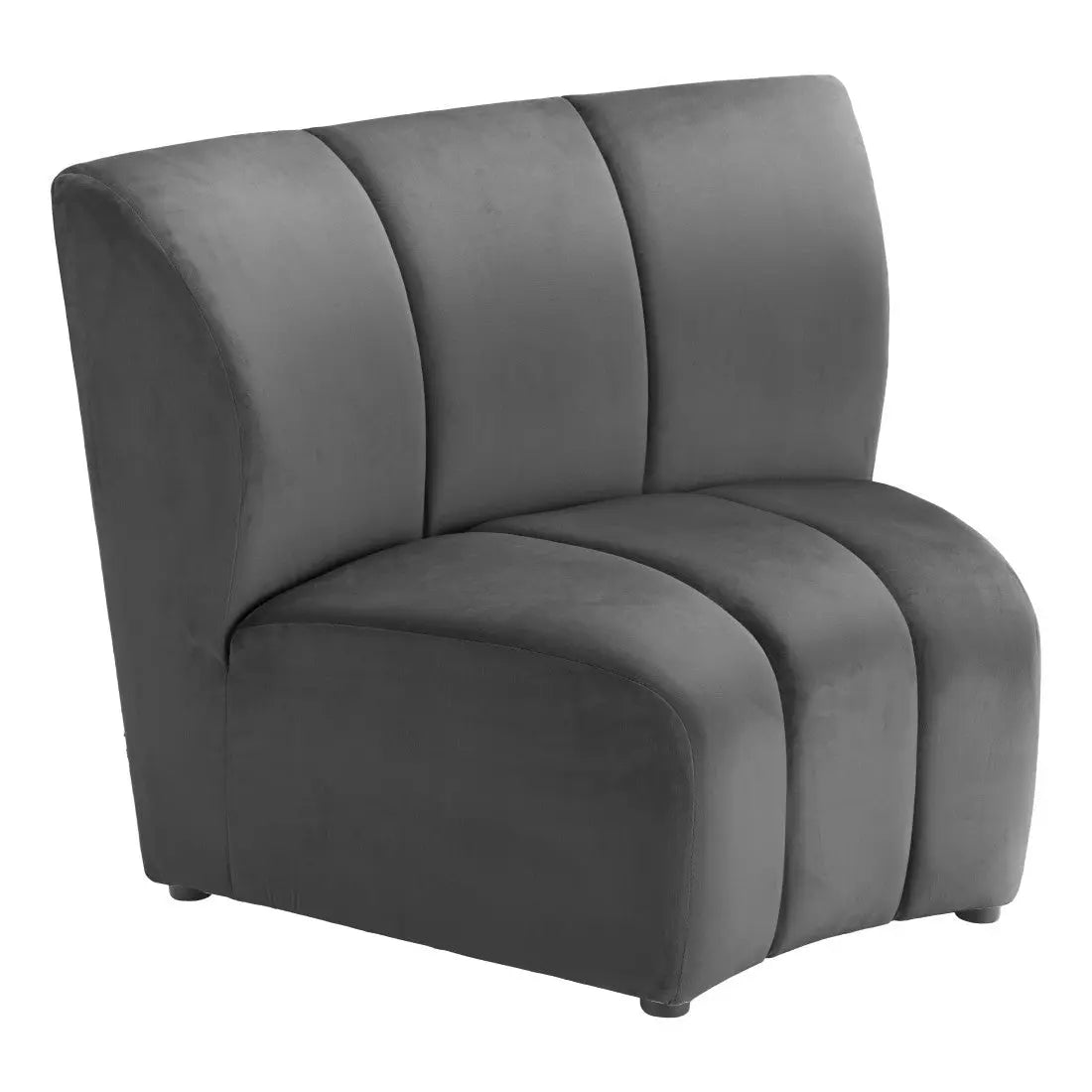 42" Black Velvet Modular Sofa Homeroots Living Room