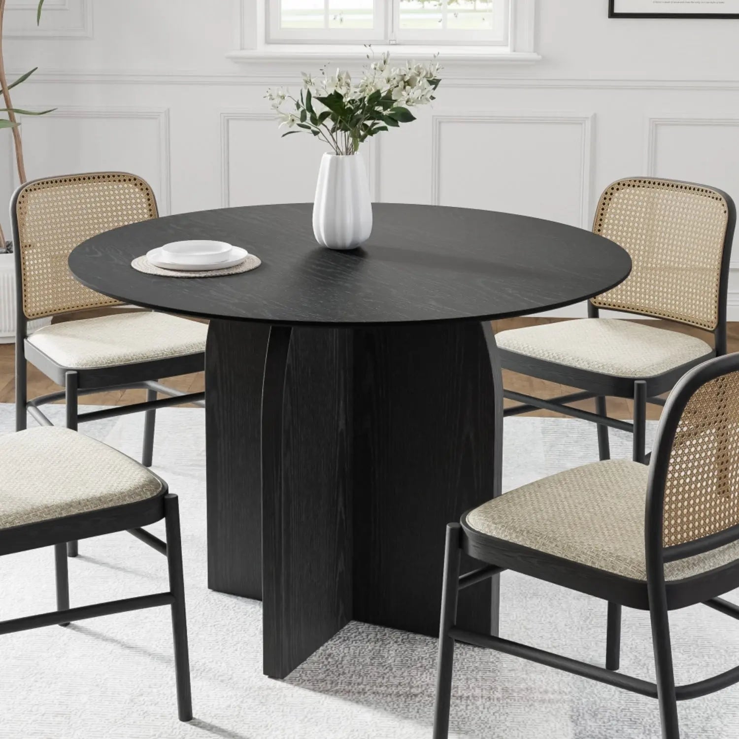 42" Black Wood Rounded Bar Table Homeroots Kitchen & Dining