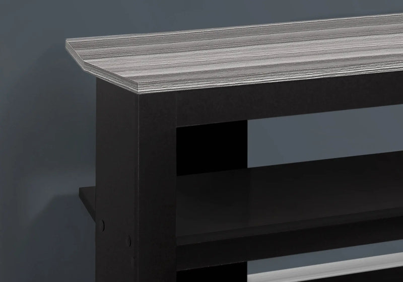 42" Black and Gray Open Shelving TV Stand Homeroots Living Room