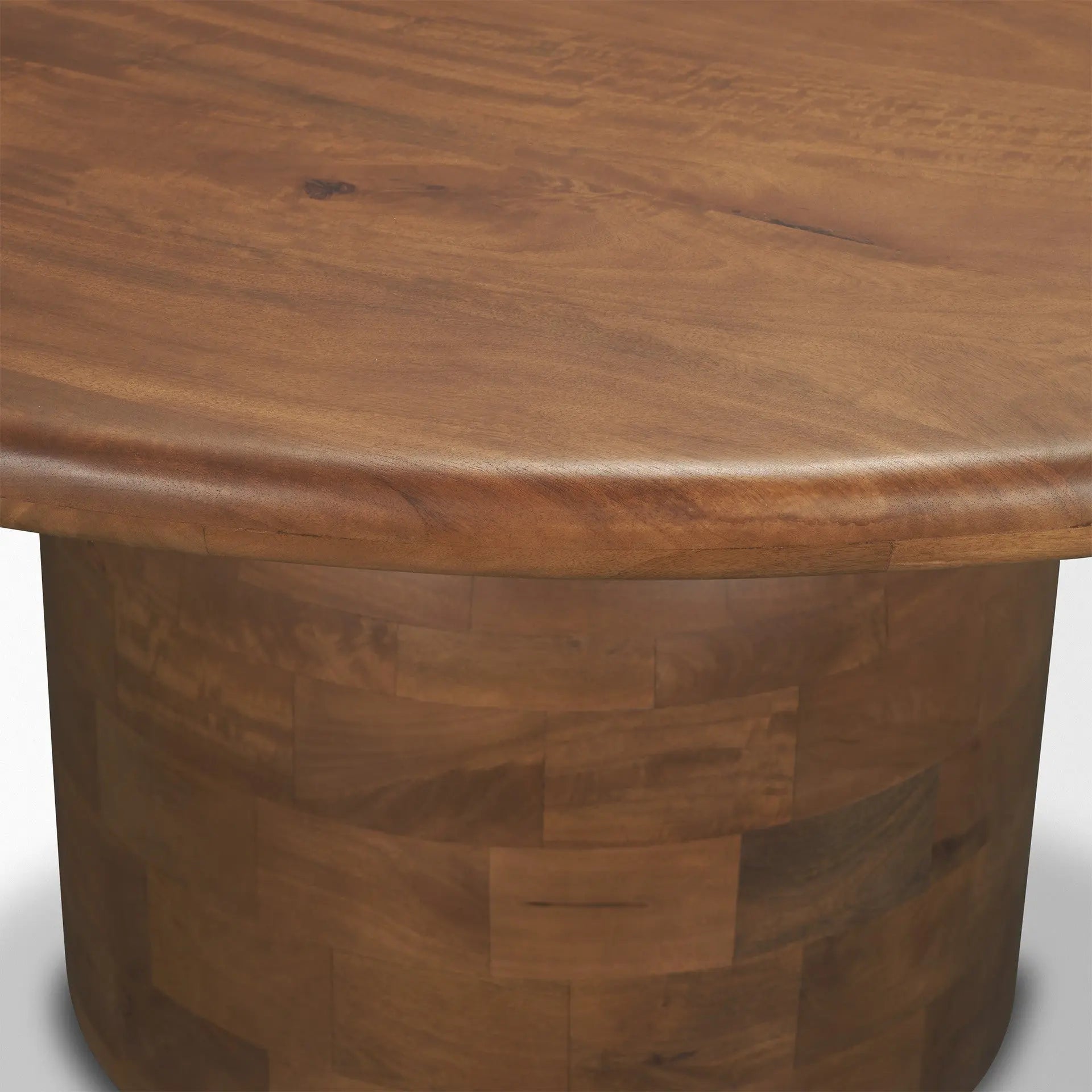 42" Brown Solid Wood Pedestal Base Round Top Dining Table Homeroots Kitchen & Dining