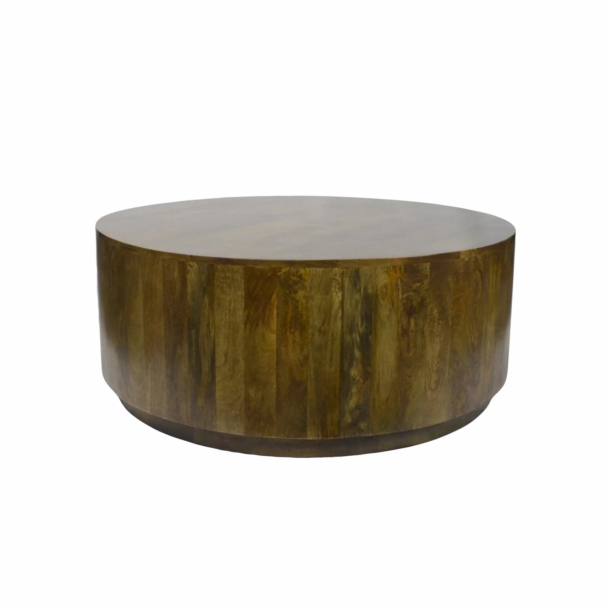 42" Brown Solid Wood Round Coffee Table Homeroots Living Room