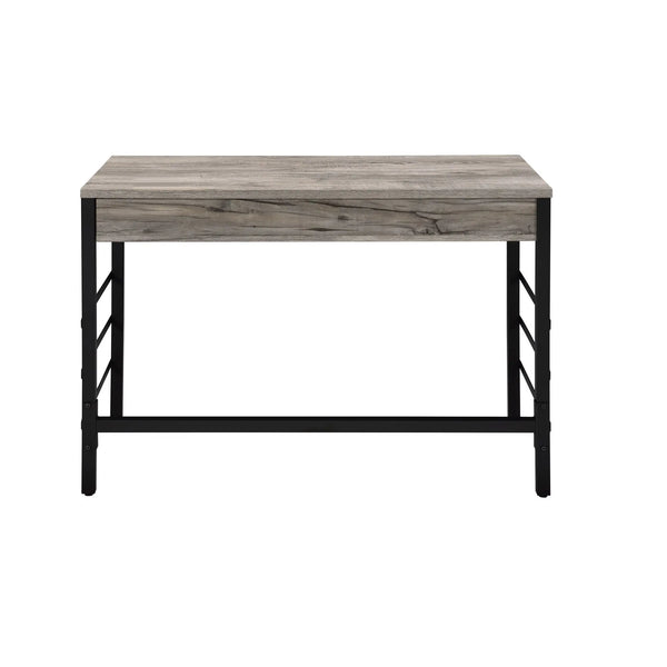 42" Brown and Black Writing Desk With Two Drawers Homeroots Office