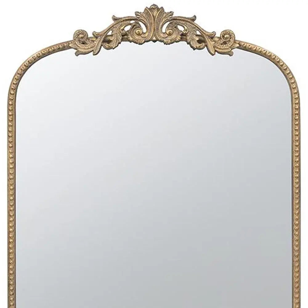 42" Gold Arch Iron Framed Accent Mirror Homeroots Bed & Bath