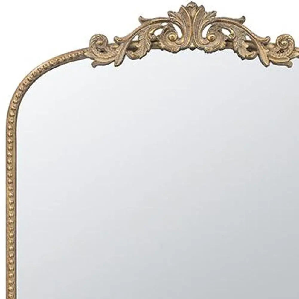 42" Gold Arch Iron Framed Accent Mirror Homeroots Bed & Bath