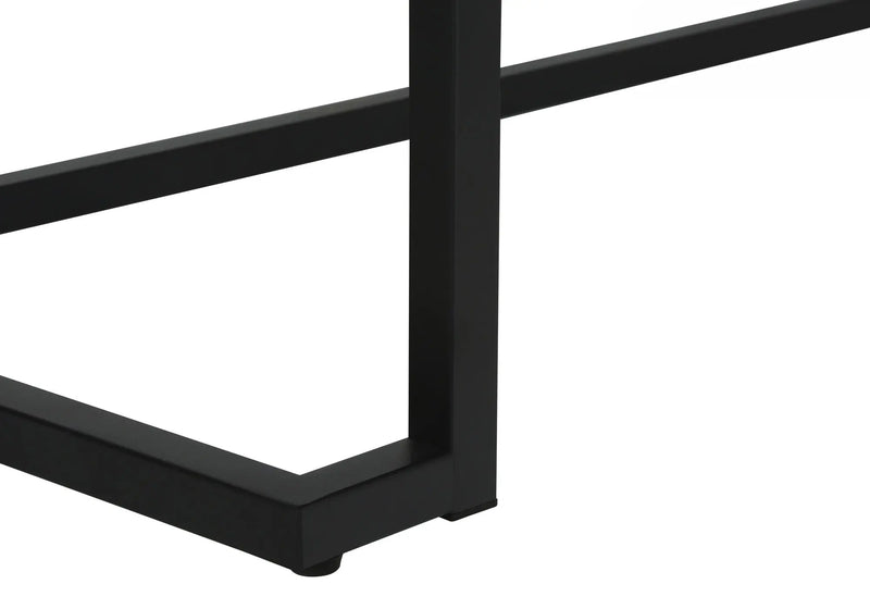 42" Gray and Black Wood and Metal Sled Computer Desk Homeroots Office