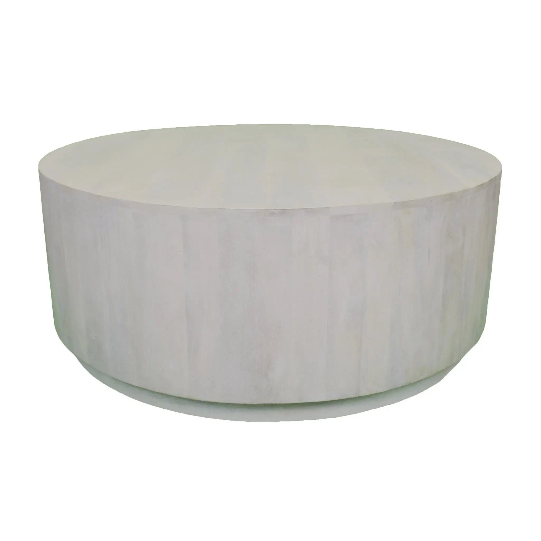 42" Rustic White Solid Wood Round Distressed Coffee Table Homeroots Living Room