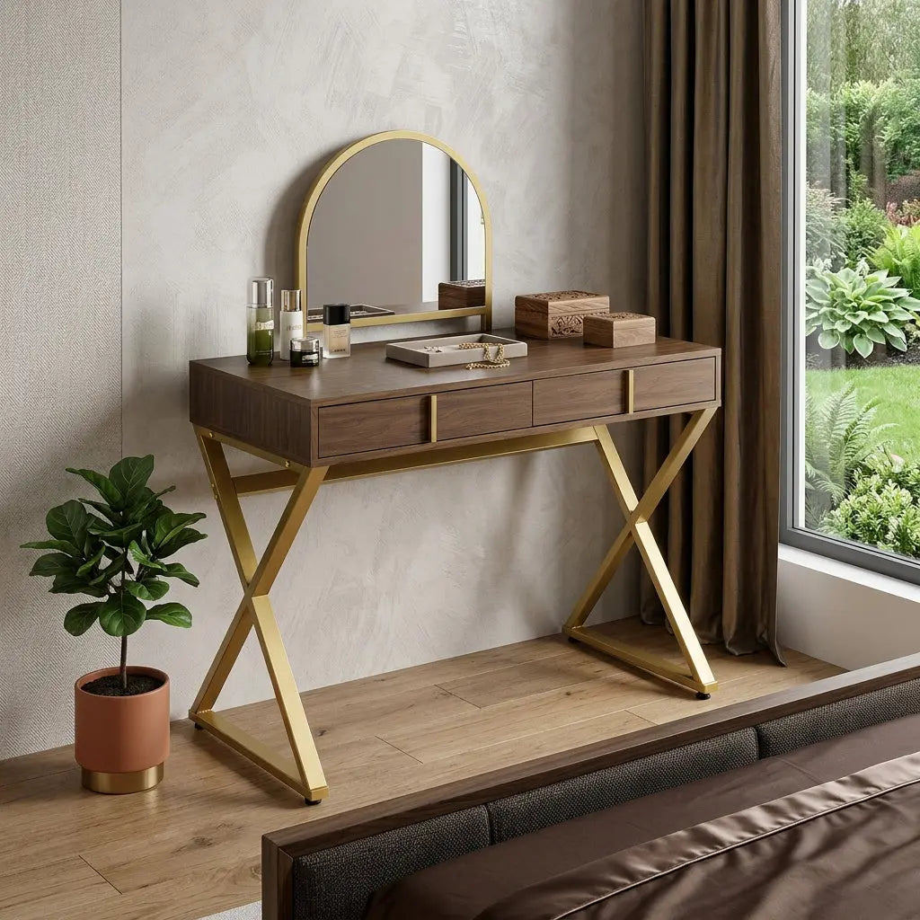 42" Vanity Table with Mirror Homeroots Living Room