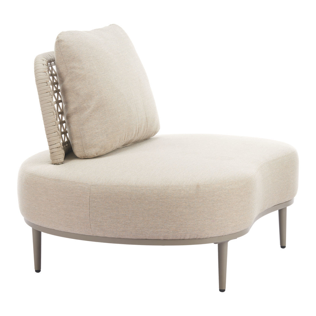 43" Beige Fabric Side Chair Homeroots Living Room