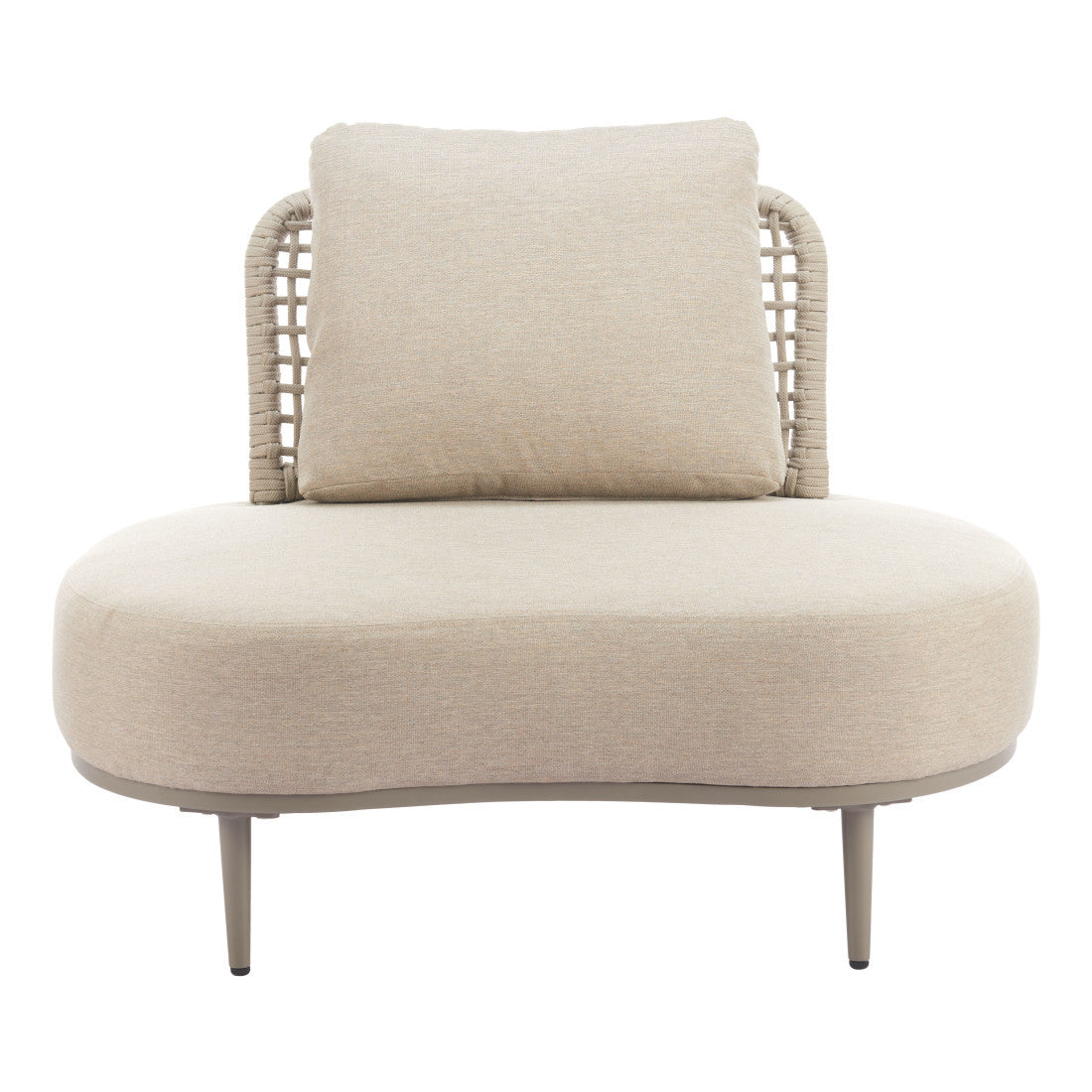 43" Beige Fabric Side Chair Homeroots Living Room