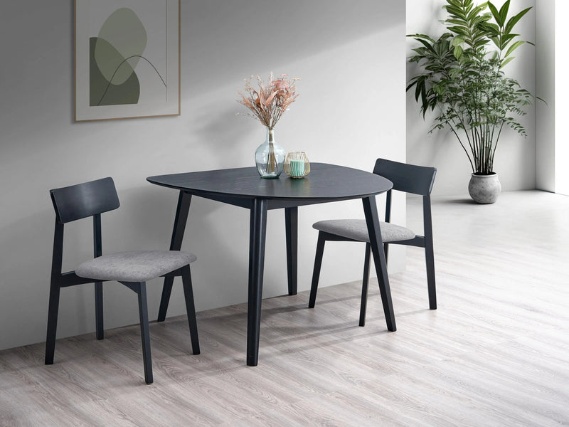 43" Black Wood Dining Table Homeroots Kitchen & Dining