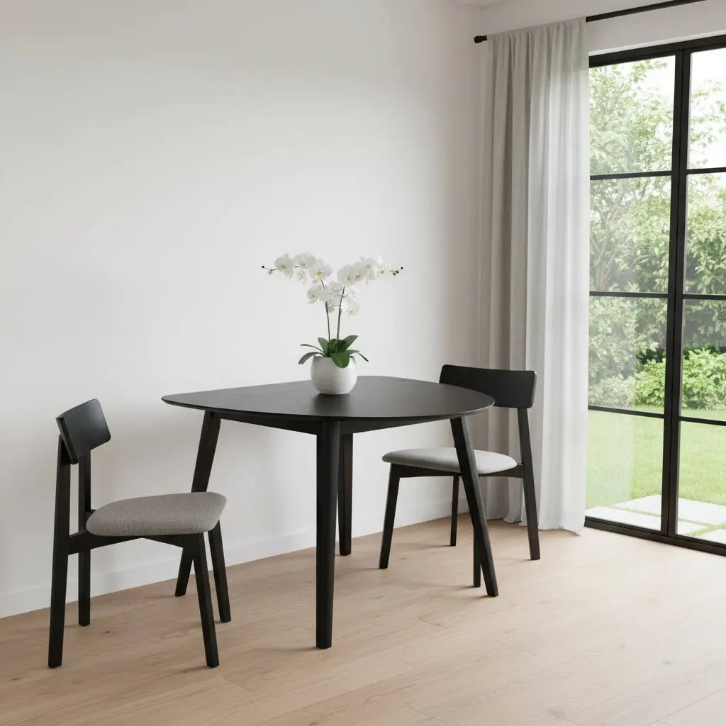43" Black Wood Dining Table Homeroots Kitchen & Dining