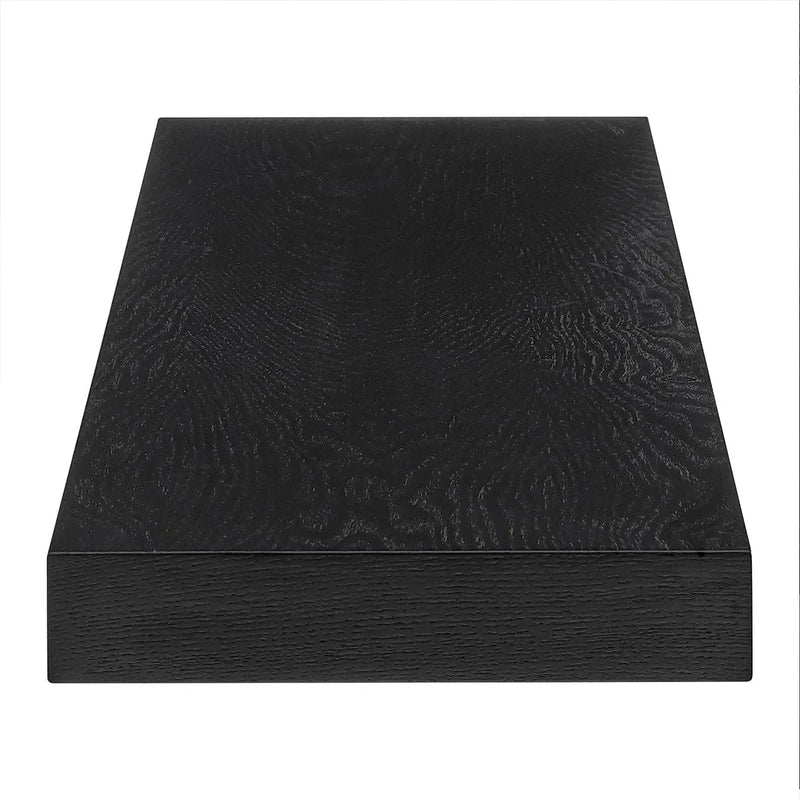 43" Black Wooden Floating Shelf Homeroots Organization
