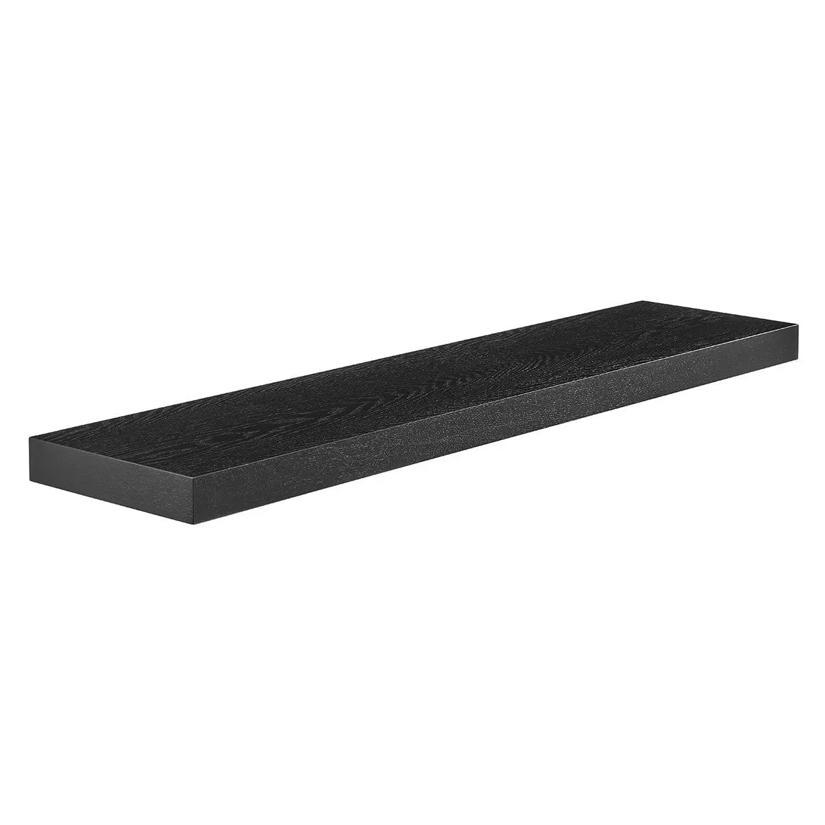 43" Black Wooden Floating Shelf Homeroots Organization