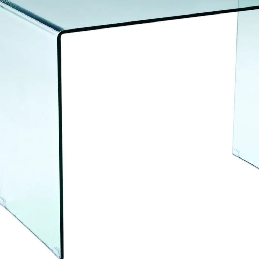 43" Clear Glass Computer Desk Homeroots Office