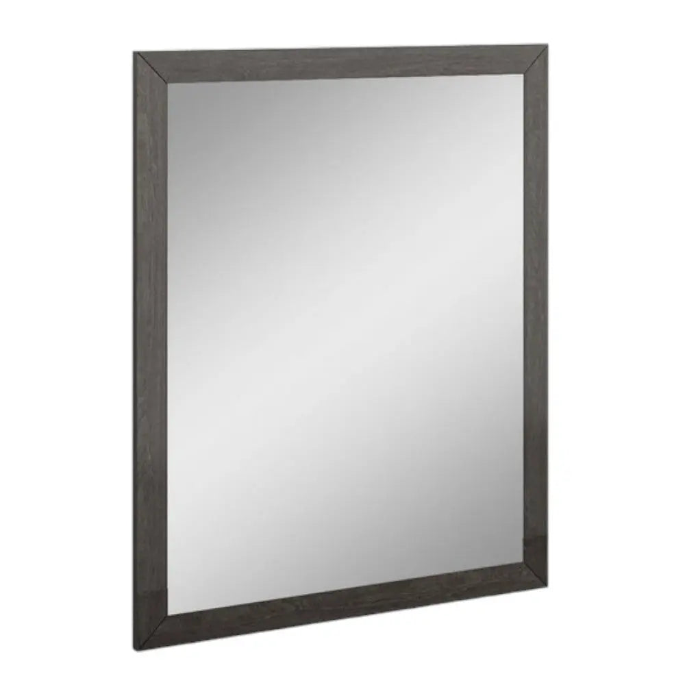 43" Gray Wood Dresser Mount Framed Mirror Homeroots Bed & Bath
