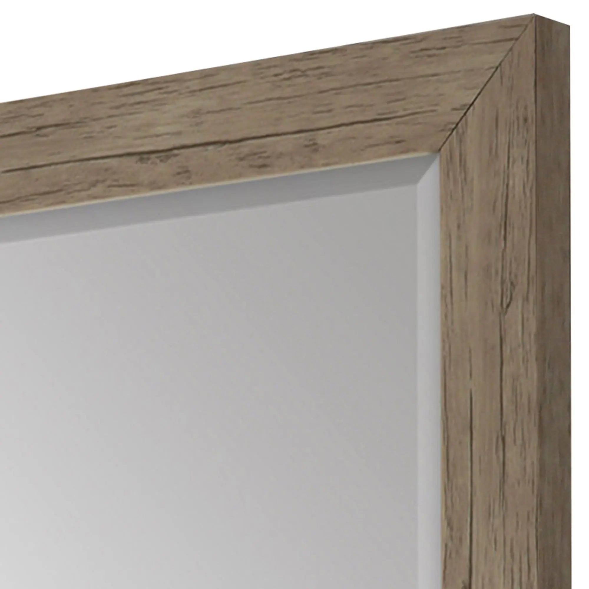 43" Light Brown Framed Accent Mirror Homeroots Bed & Bath