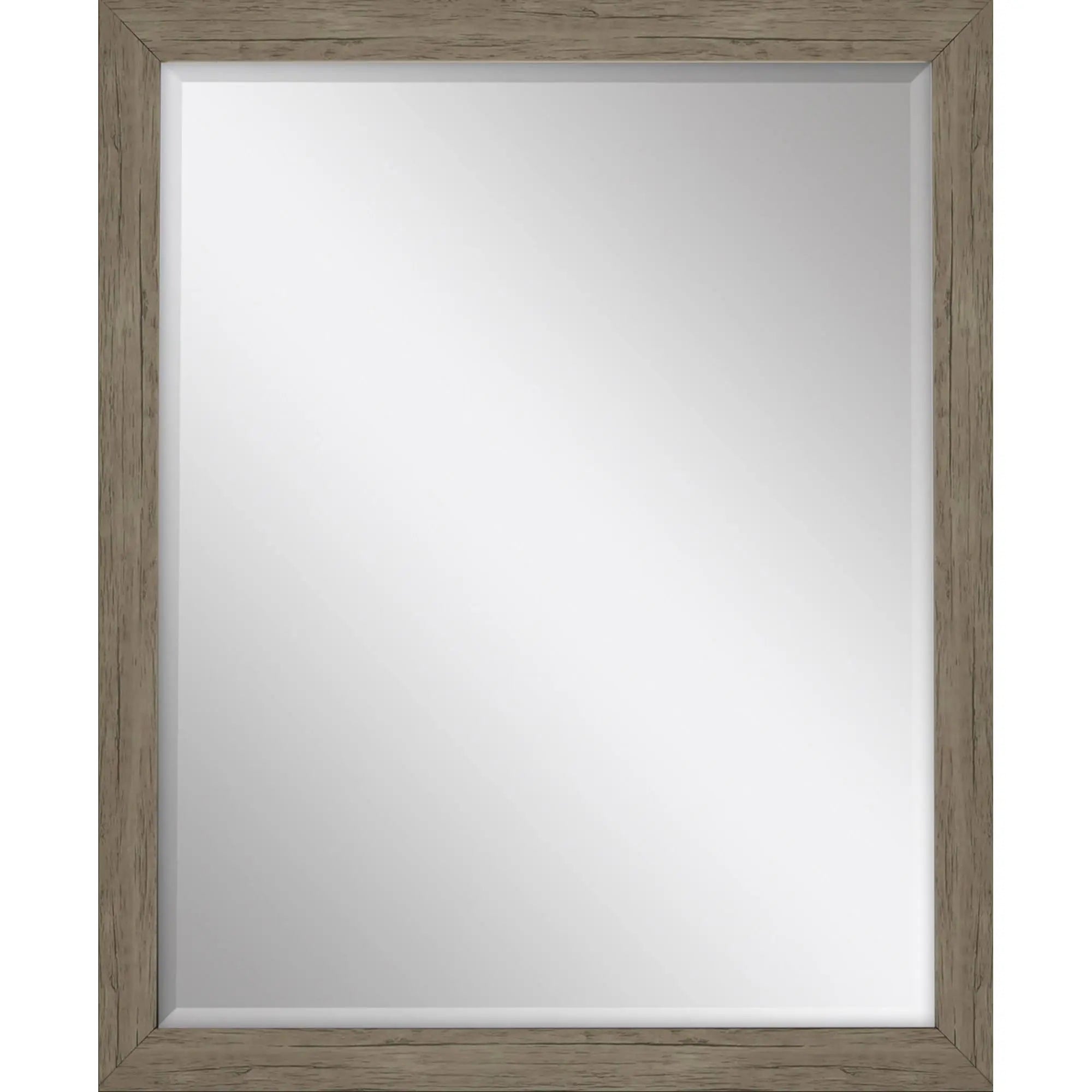 43" Light Brown Framed Accent Mirror Homeroots Bed & Bath