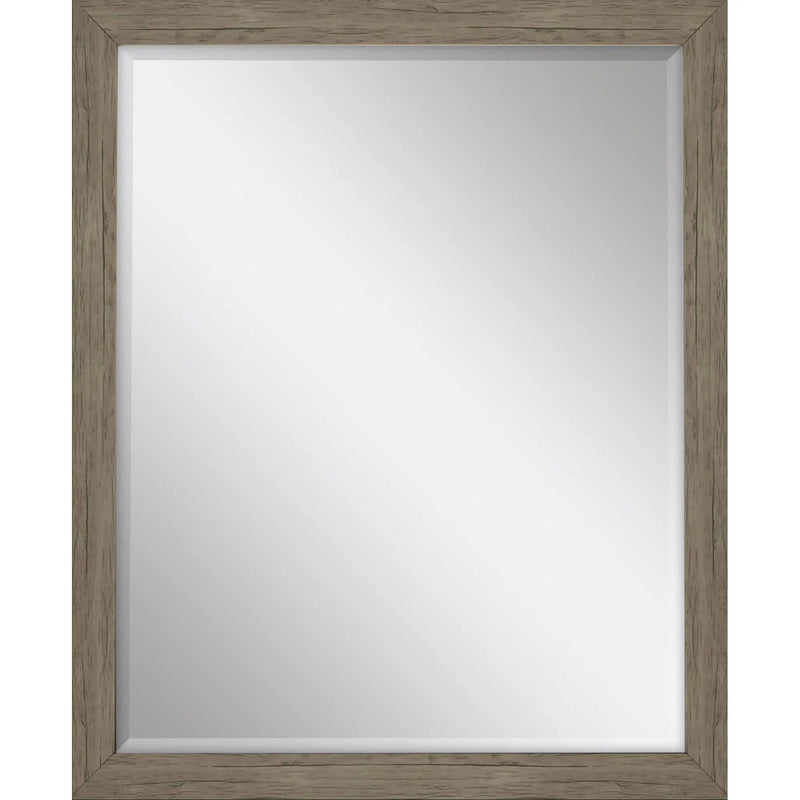 43" Light Brown Framed Accent Mirror Homeroots Bed & Bath
