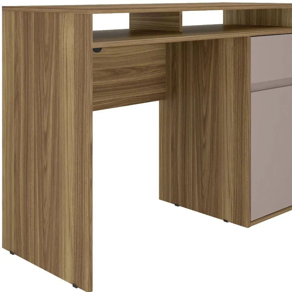 43" Walnut Wood Computer Desk Homeroots