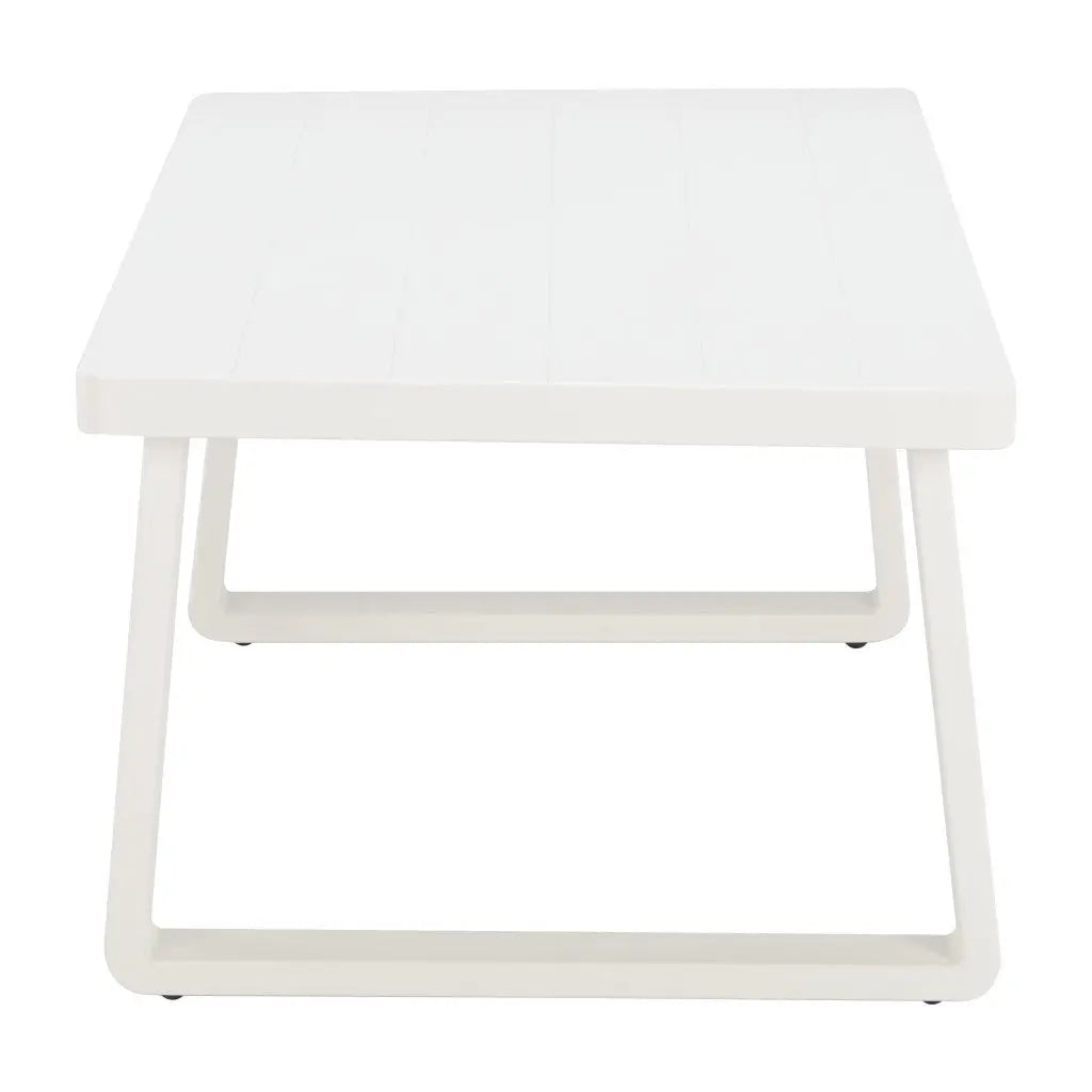 43" White Aluminum Outdoor Coffee Table - GreatEagleInc