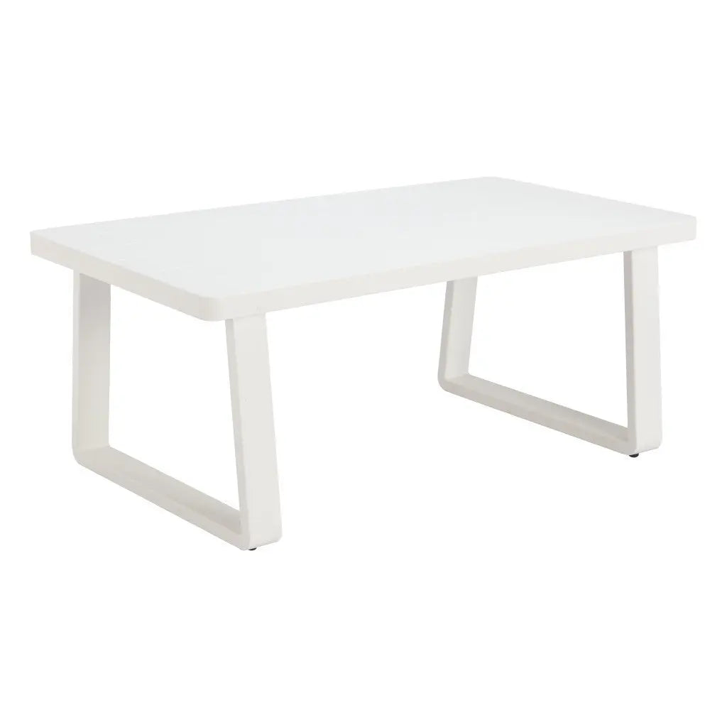 43" White Aluminum Outdoor Coffee Table - GreatEagleInc