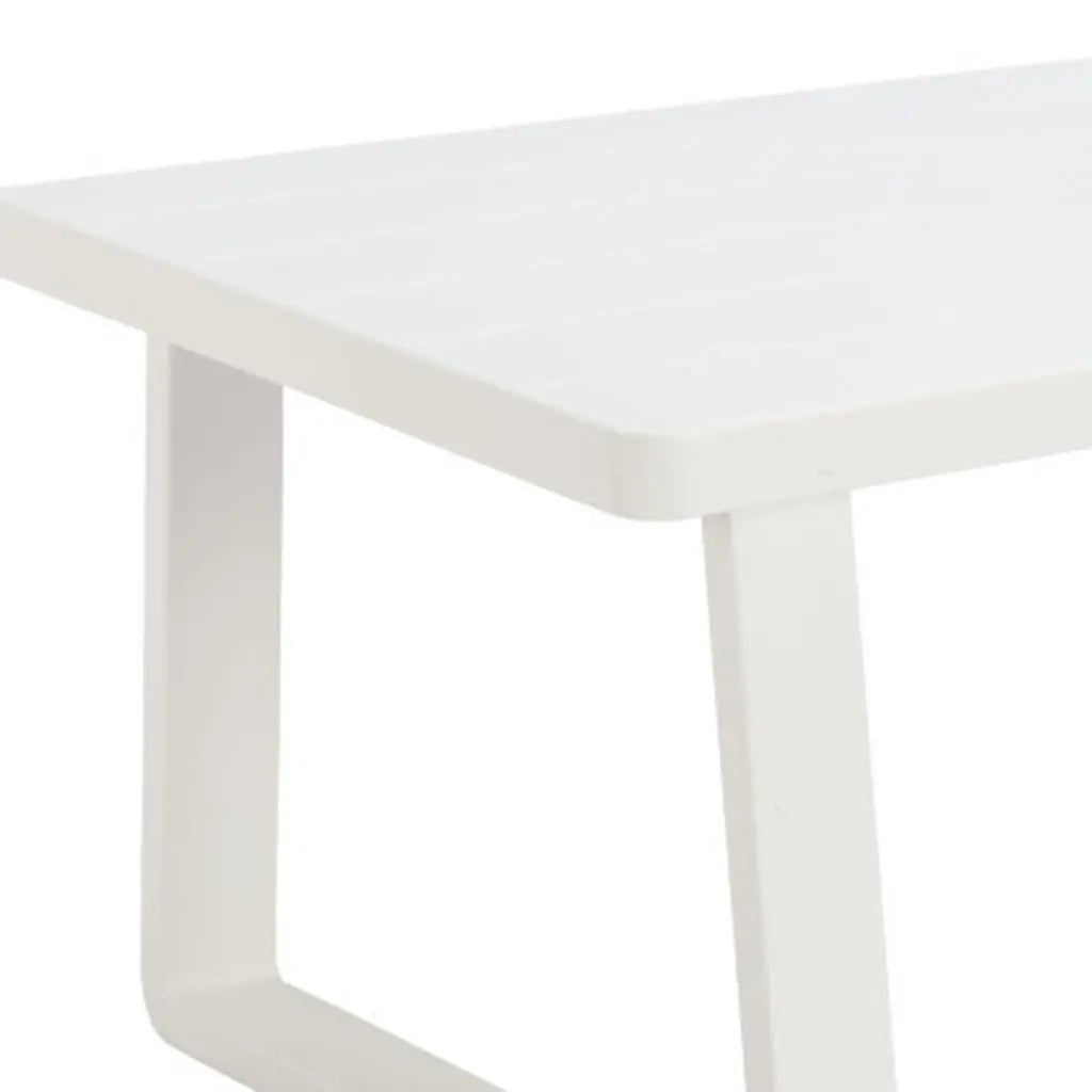 43" White Aluminum Outdoor Coffee Table - GreatEagleInc