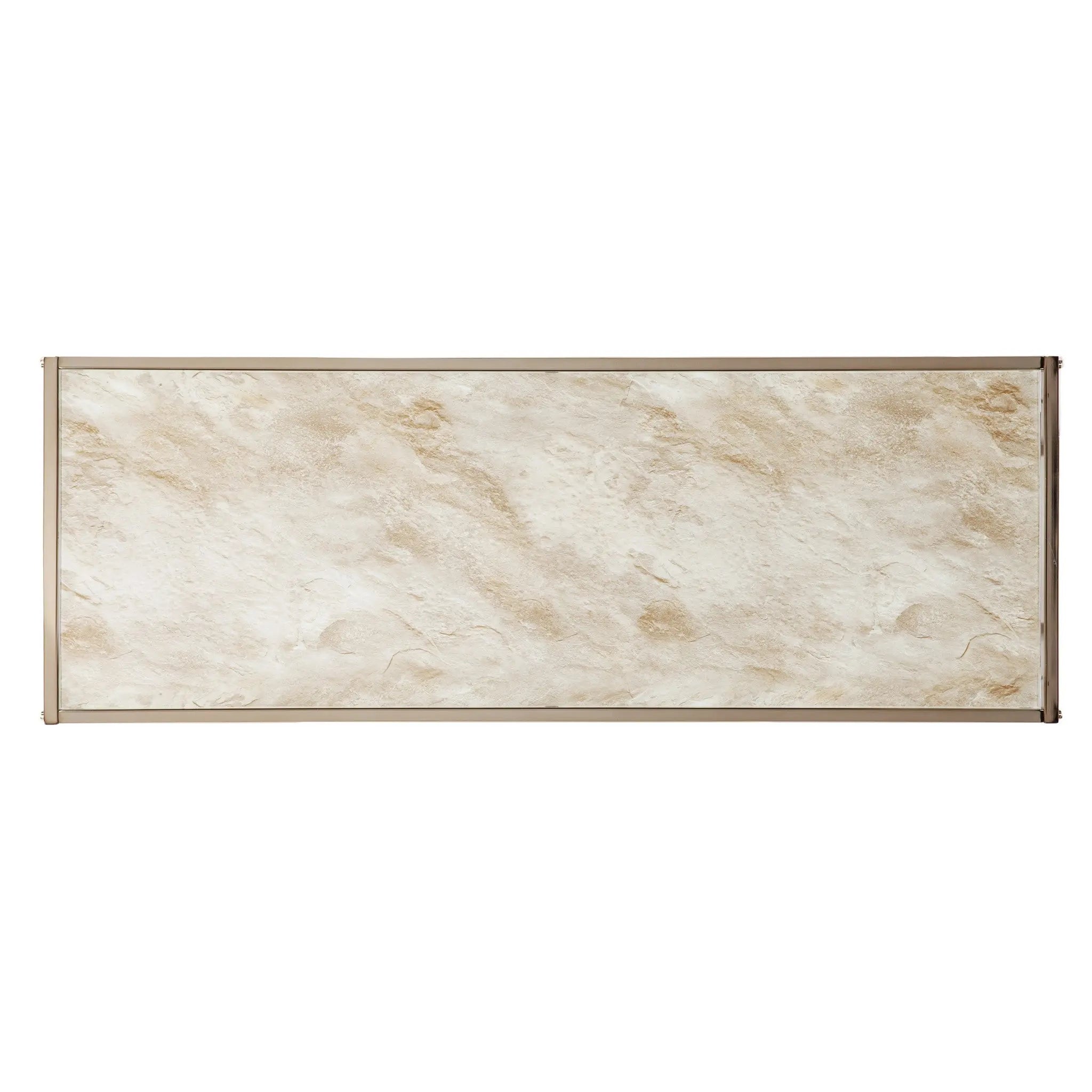 44" Champagne and Gold Faux Marble Frame Console Table Homeroots Living Room
