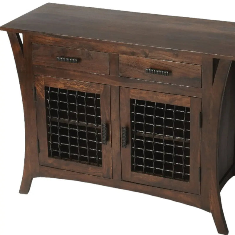 44" Dark Brown Solid Wood Frame Standard Accent Chest With Two Drawers Homeroots Kitchen & Dining