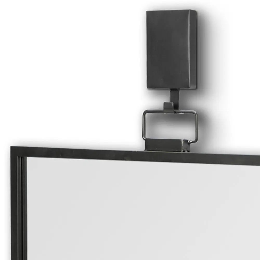 44" Gunmetal Metal Framed Accent Mirror Homeroots Bed & Bath