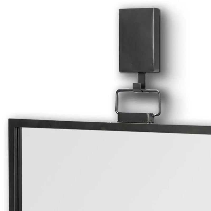 44" Gunmetal Metal Framed Accent Mirror Homeroots Bed & Bath