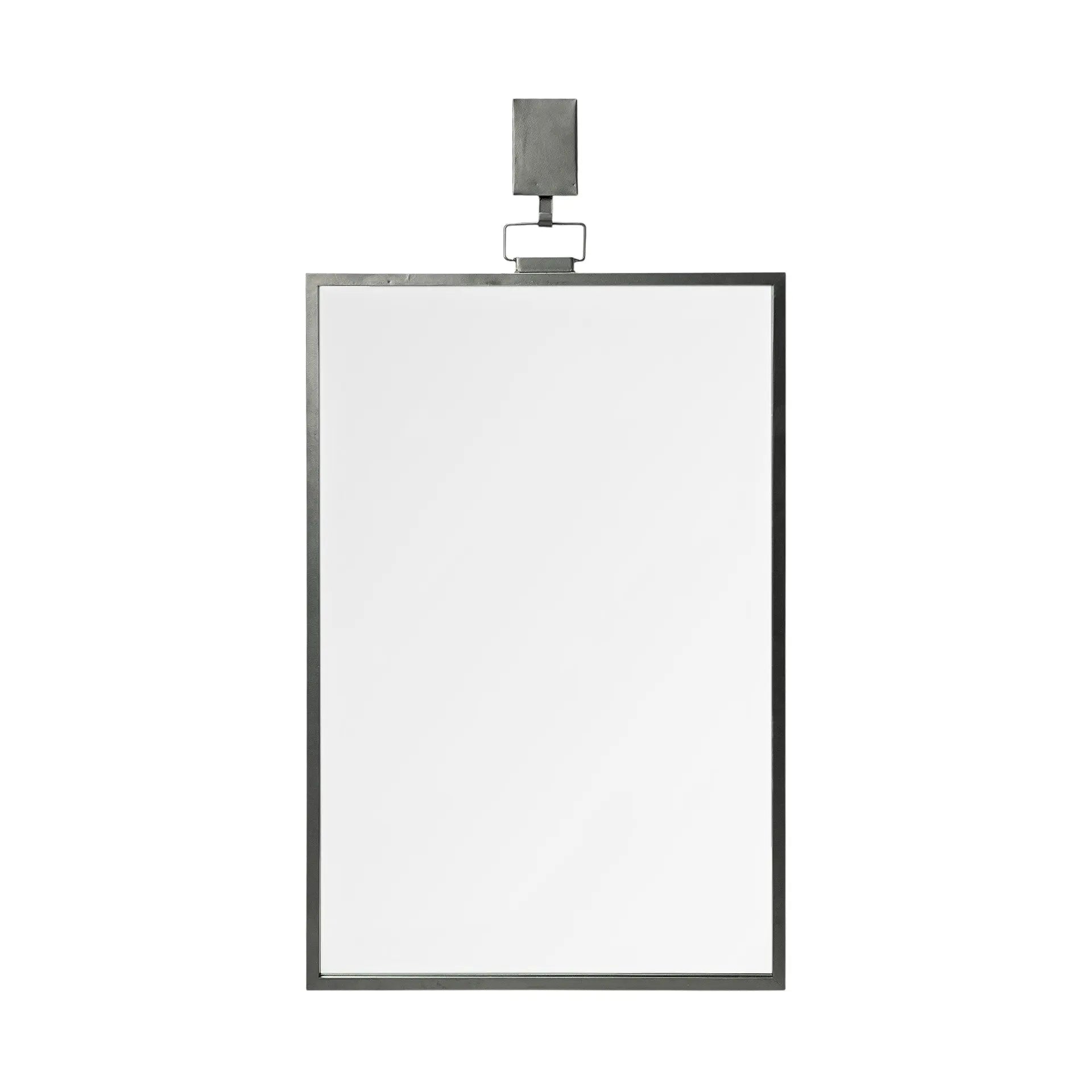 44" Gunmetal Metal Framed Accent Mirror Homeroots Bed & Bath