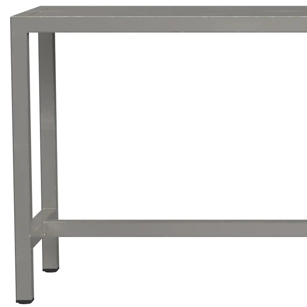 44" Silver Iron Bench Homeroots Living Room