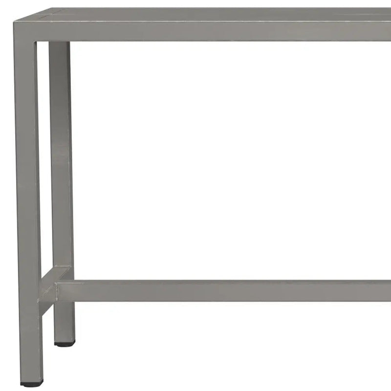 44" Silver Iron Bench Homeroots Living Room