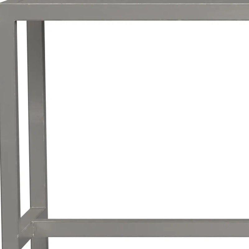 44" Silver Iron Bench Homeroots Living Room