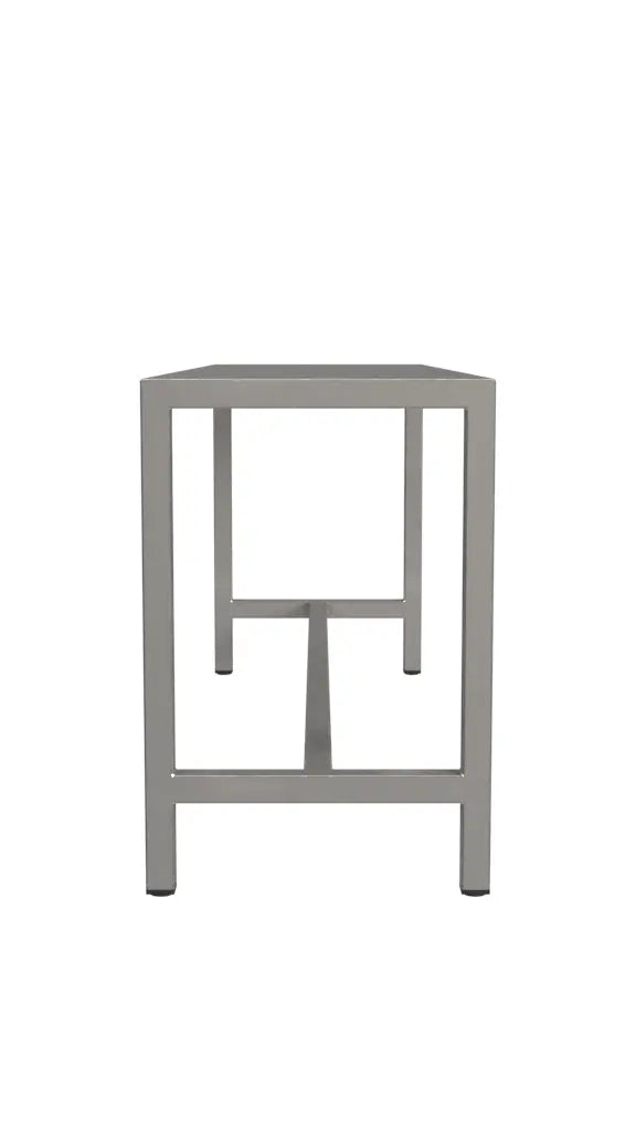 44" Silver Iron Bench Homeroots Living Room