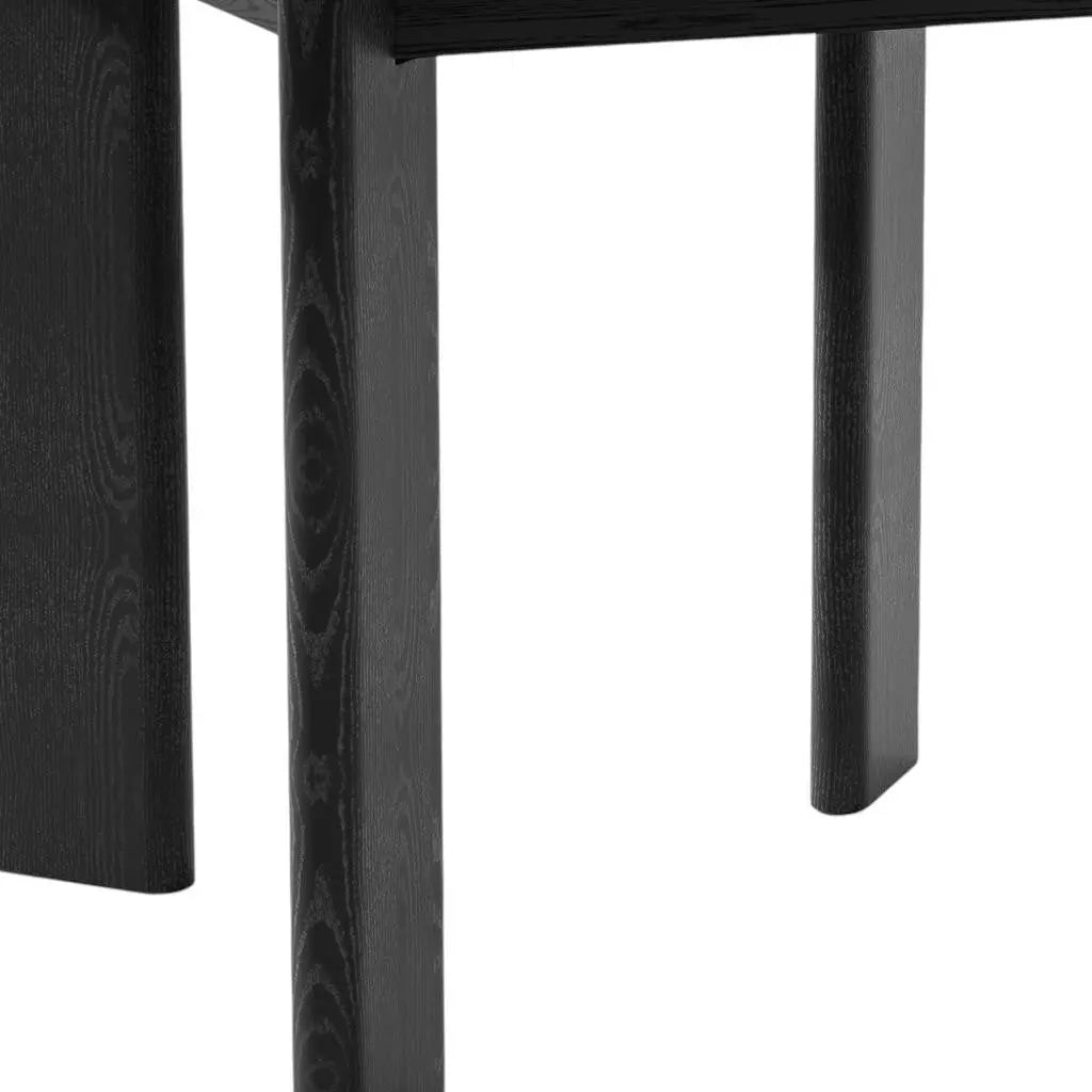 45" Black Solid Wood Round Top Dining Table Homeroots Kitchen & Dining