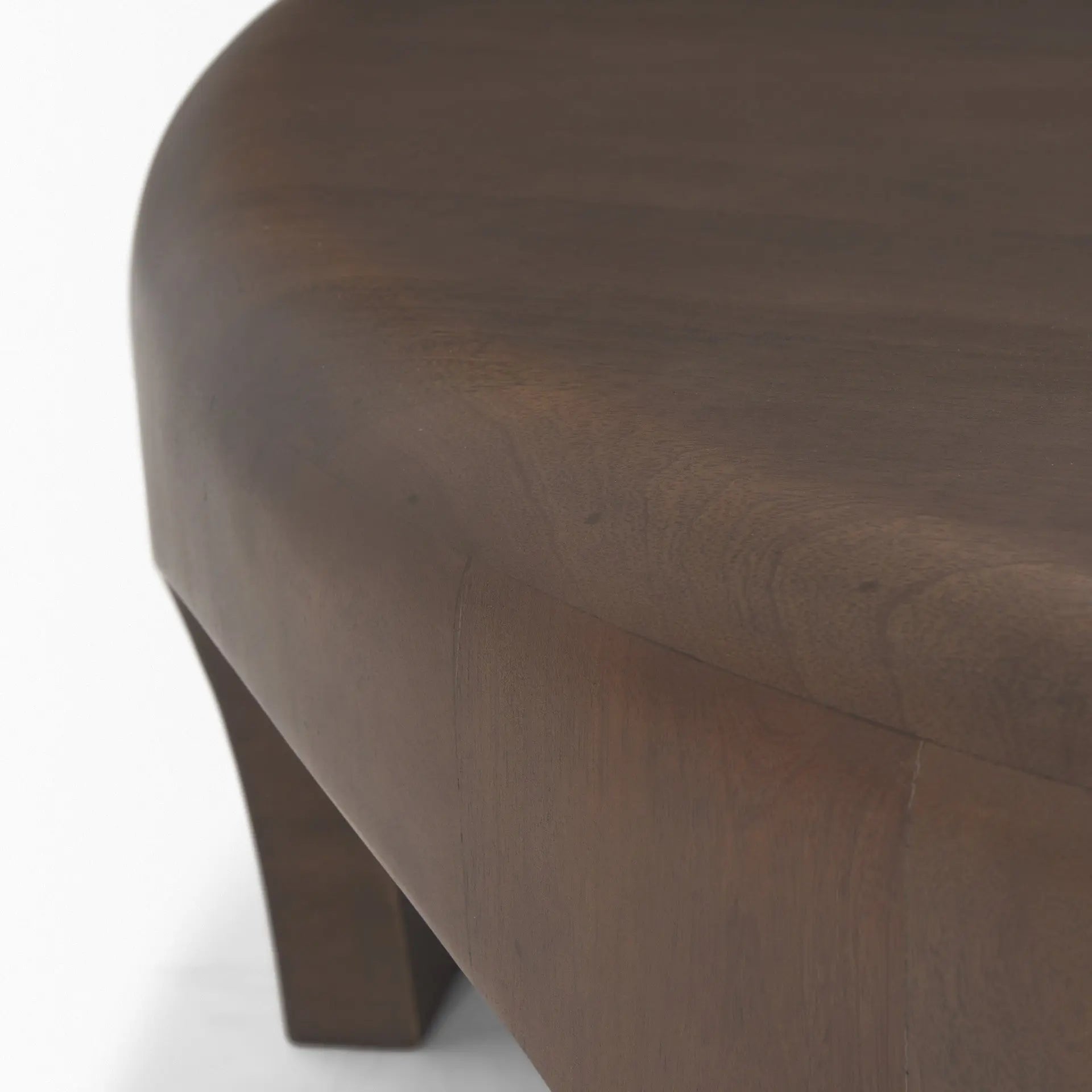 45" Brown Solid Wood Round Coffee Table Homeroots Living Room