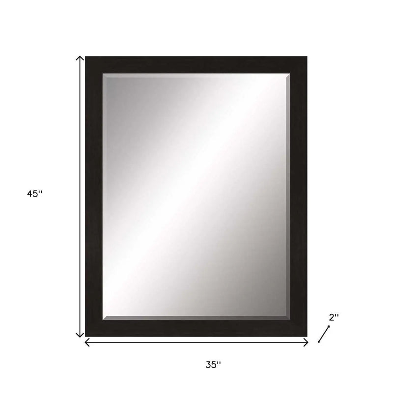 45" Dark Brown Framed Accent Mirror Homeroots Bed & Bath
