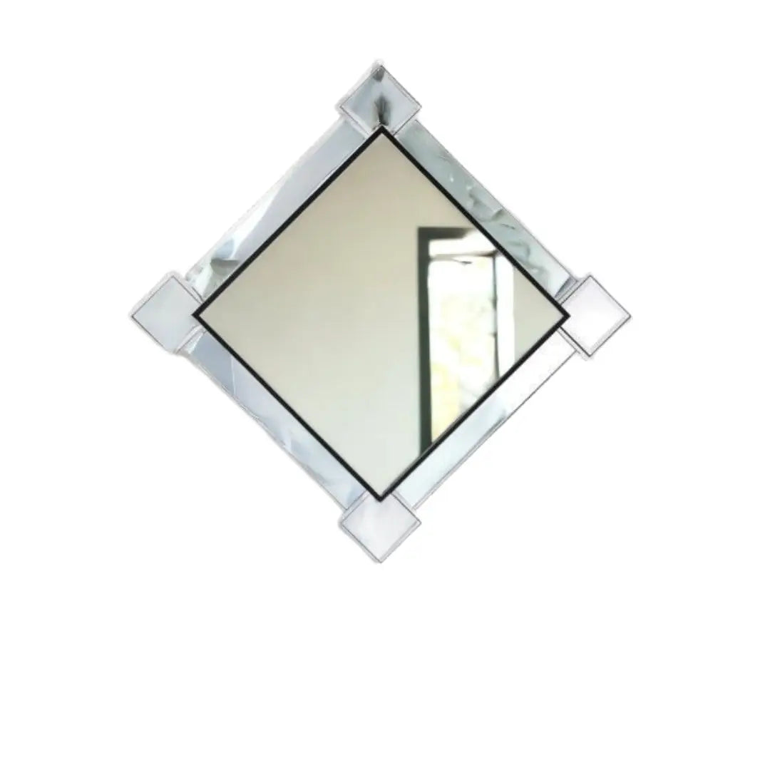 45" Gray And Black Abstract Metal Framed Accent Mirror Homeroots Bed & Bath
