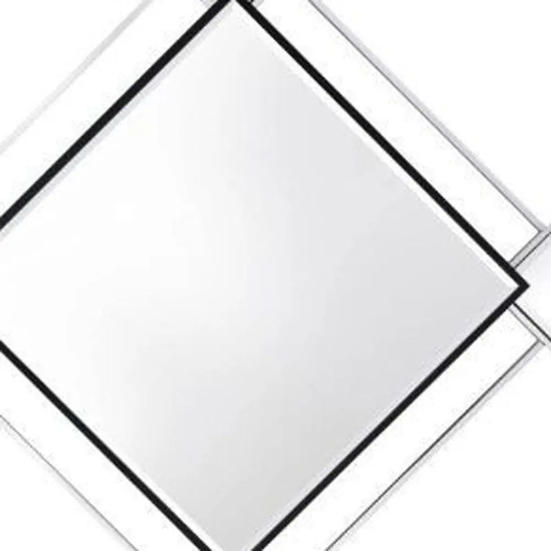 45" Gray And Black Abstract Metal Framed Accent Mirror Homeroots Bed & Bath