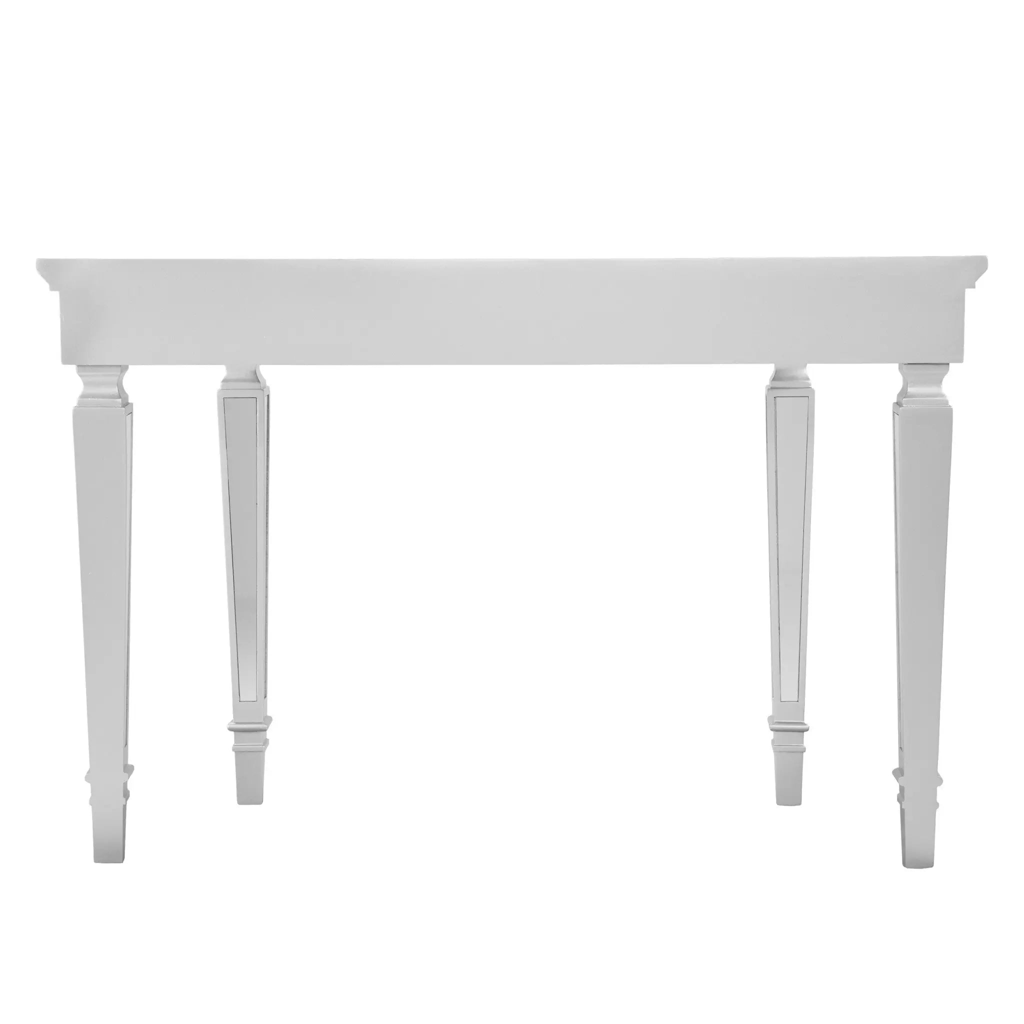45" Silver Mirrored Glass Free Form Console Table Homeroots Living Room