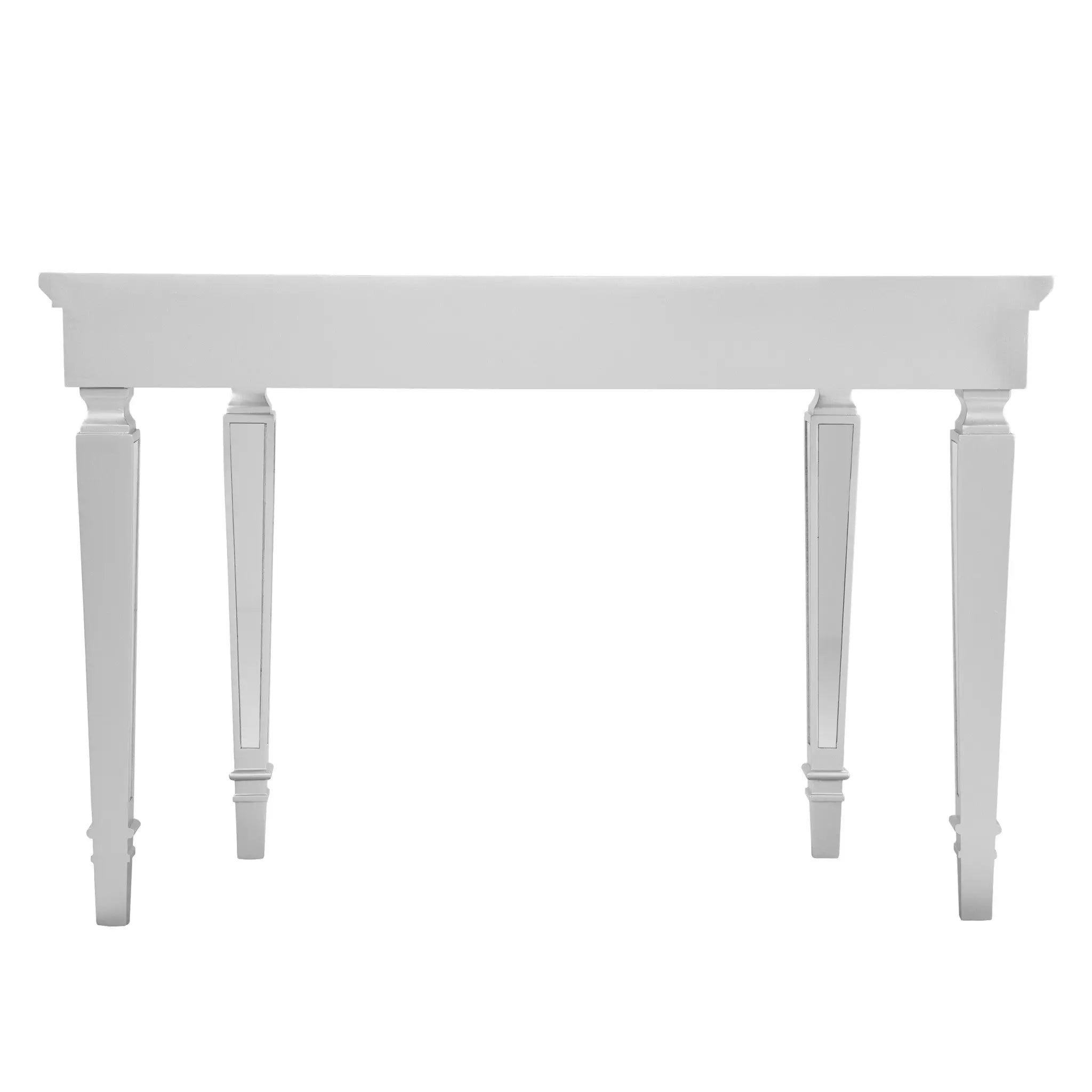 45" Silver Mirrored Glass Free Form Console Table Homeroots Living Room