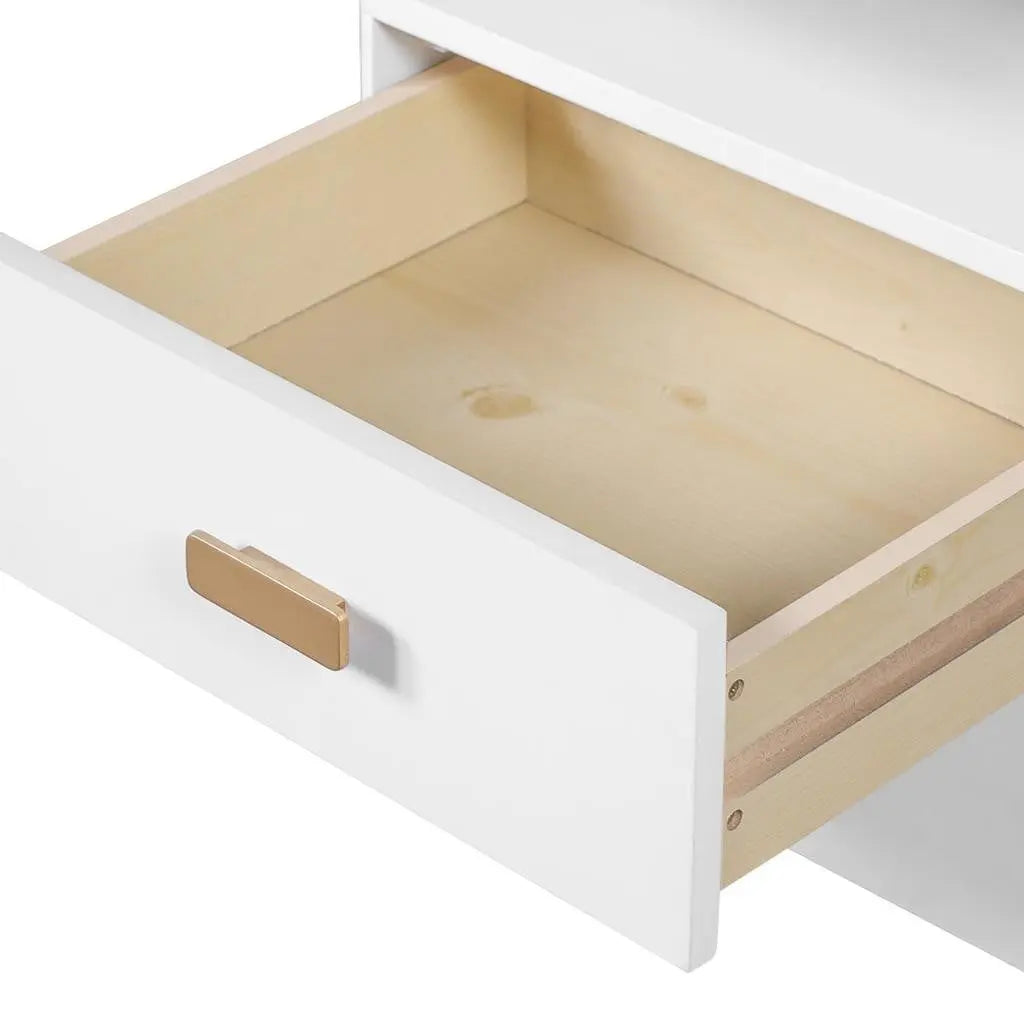 45" White Five Drawer Vanity Table - GreatEagleInc