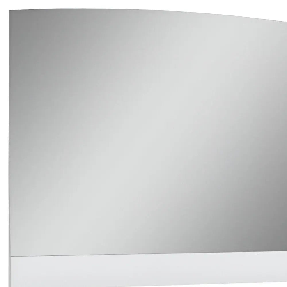45" White Wood Framed Mounted Dresser Mirror Homeroots Bed & Bath
