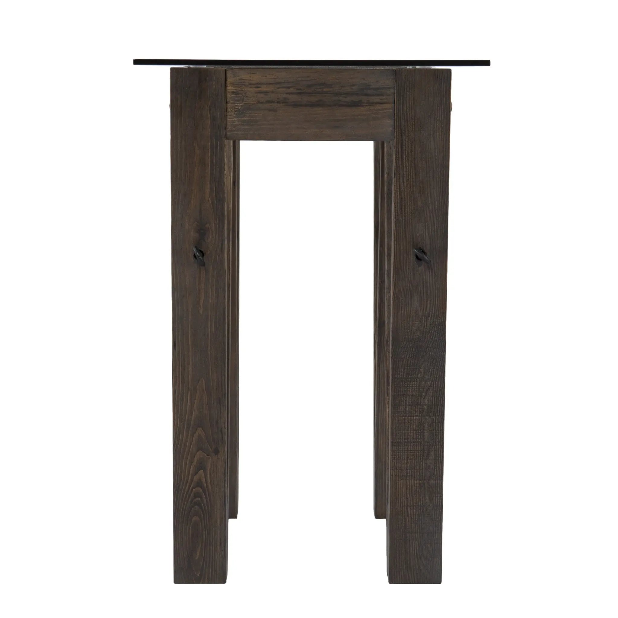 46" Clear and Gray Brown Glass Abstract Console Table Homeroots Living Room