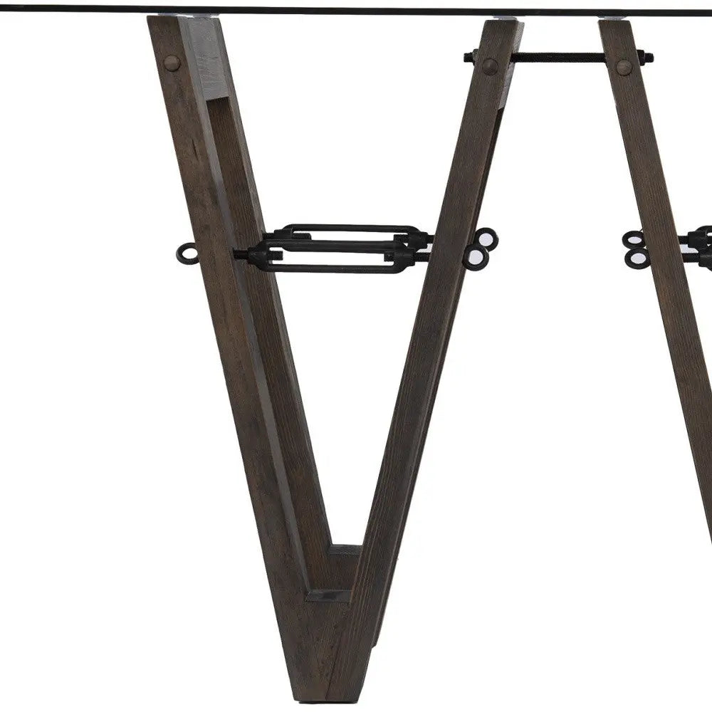 46" Clear and Gray Brown Glass Abstract Console Table Homeroots Living Room